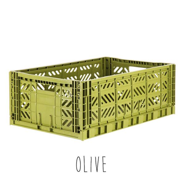 Storage . Folding Crate - Maxi / Various Colours - Olive